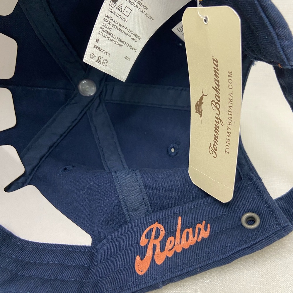 NWT Tommy Bahama Blue Cap with Gold Embroidery - Picture 4 of 6